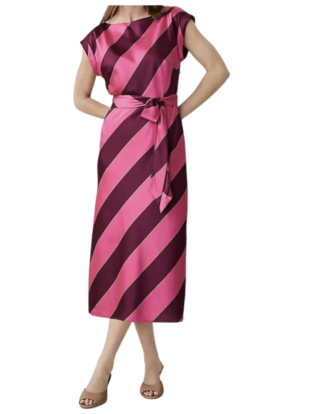 Boatneck Flare Midi Dress